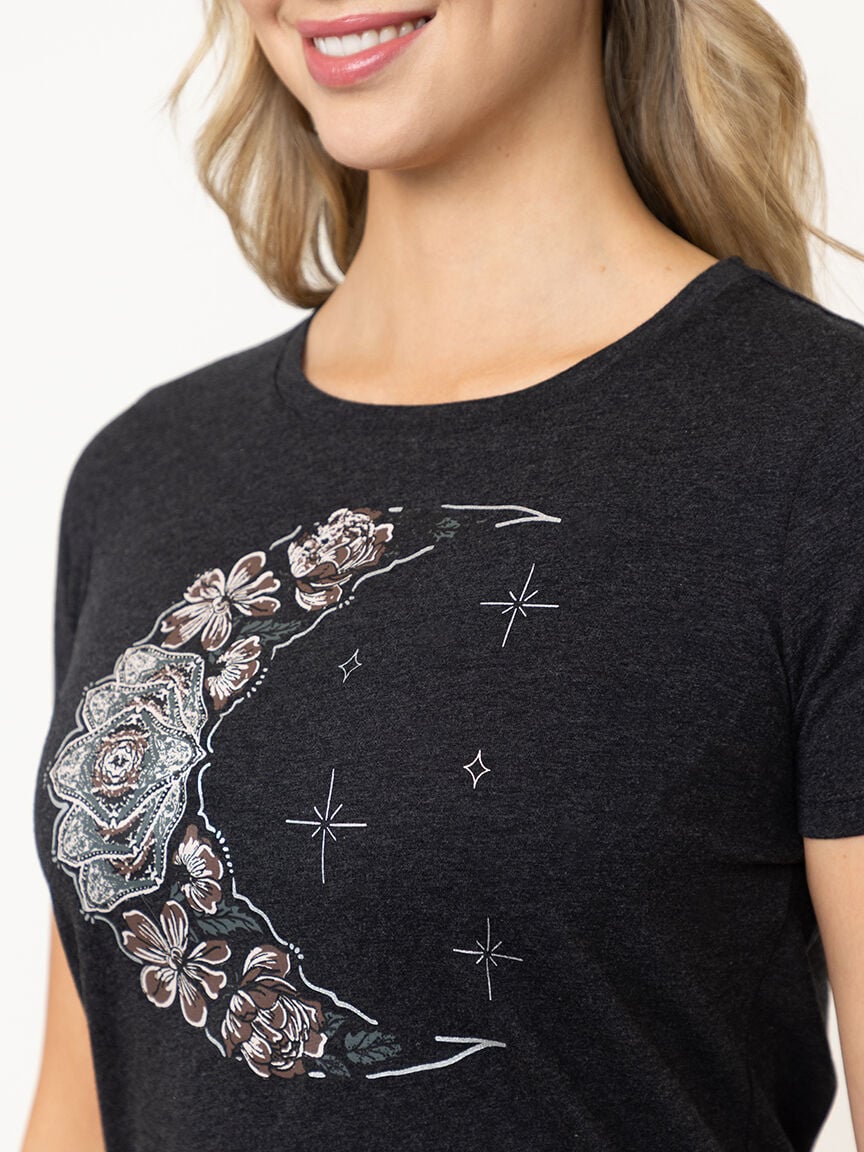 Women's Floral Moon Relaxed Tee