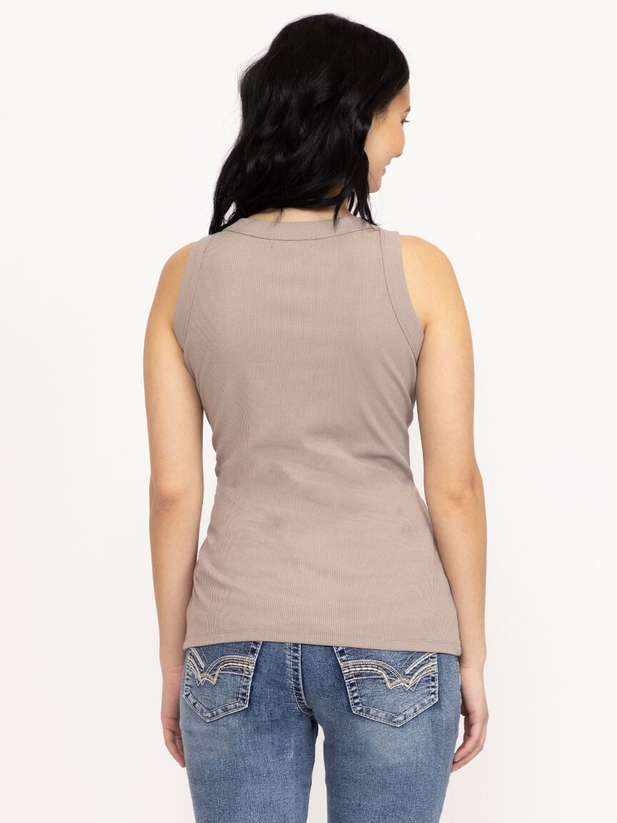 Women's Rib Crew Neck Tank