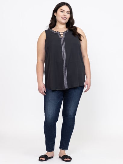 Women's Studded Keyhole Tank Women's Studded Keyhole Tank
