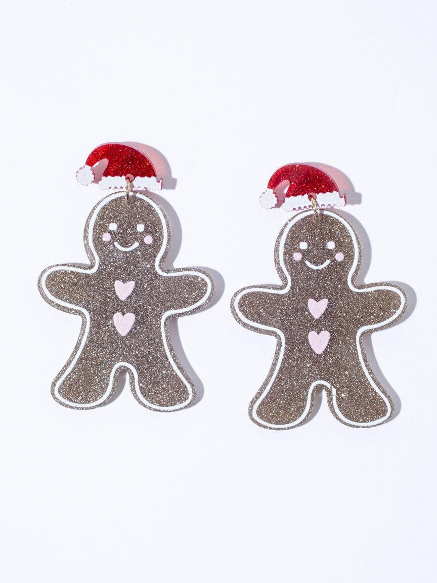 Women's Gingerbread Man Earrings