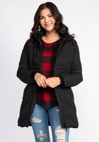 Women's Quilted Hooded Parka Image 5