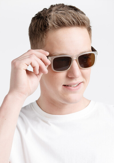 Men's Wood Arm Wayfarer Sunglass Men's Wood Arm Wayfarer Sunglass Image 3