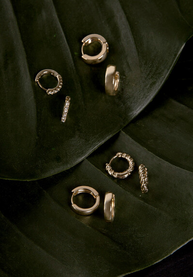 Small Huggie Hoop Multi Earrings Small Huggie Hoop Multi Earrings Image 1