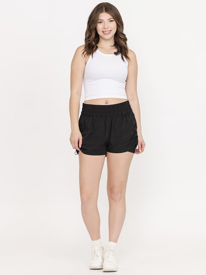 Women's Ruched Hybrid 2-in-1 Shorts Women's Ruched Hybrid 2-in-1 Shorts
