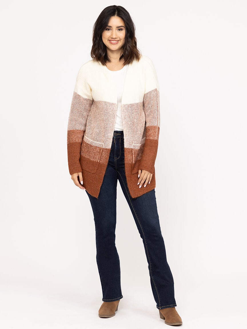 Women's Colour Block Cardigan