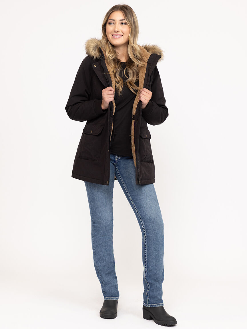 Women's Anorak with Sherpa Lining