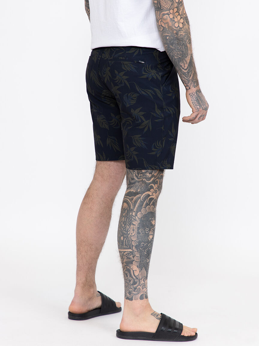 Men's Printed Palm Hybrid Shorts