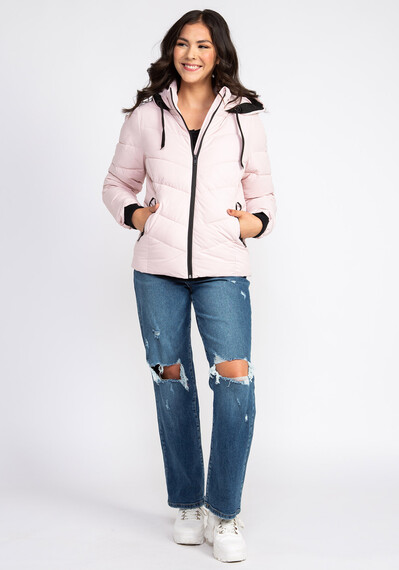 Women's Quilted Hooded Puffer Image 3