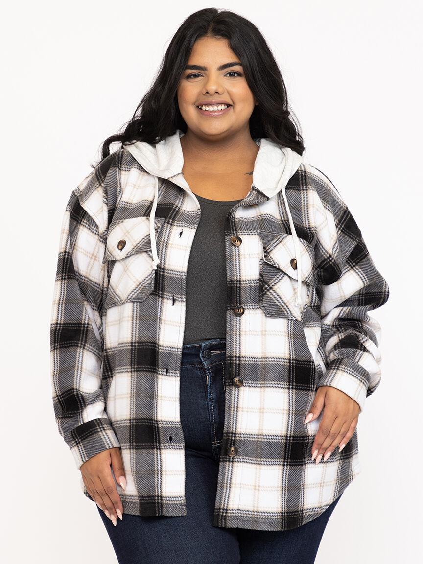 Women's Polar Fleece Plaid Shirt