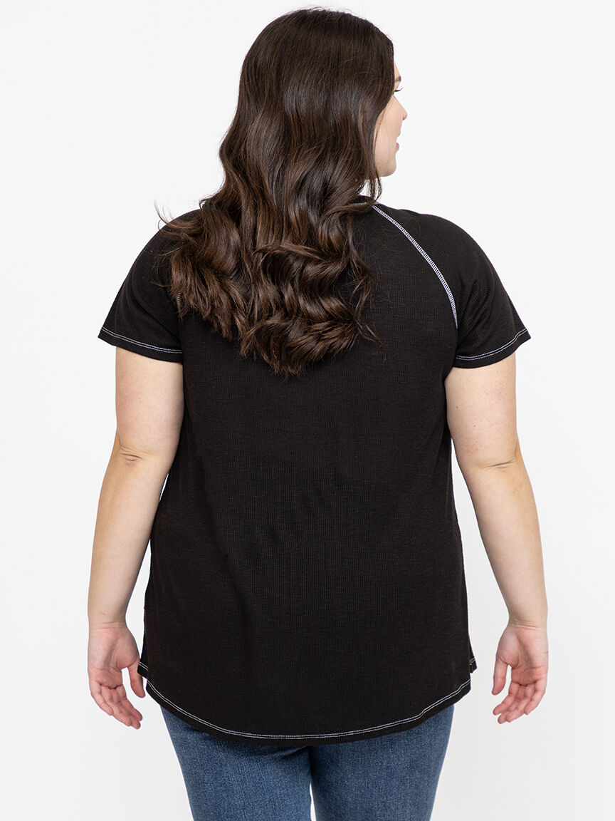 Women's Rib Split Crewneck Tee