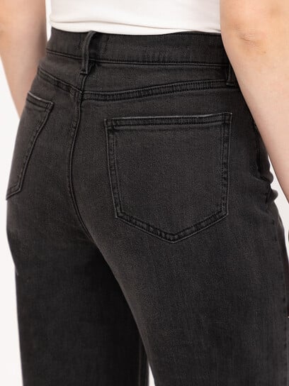 Women's High Rise Black Wide Leg Jeans Women's High Rise Black Wide Leg Jeans