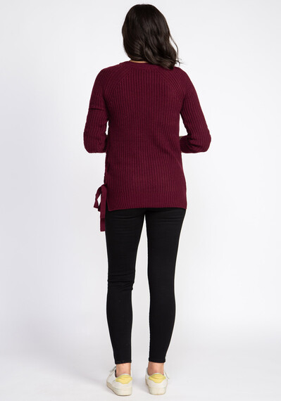 Women's Side Lace Up Sweater Image 2