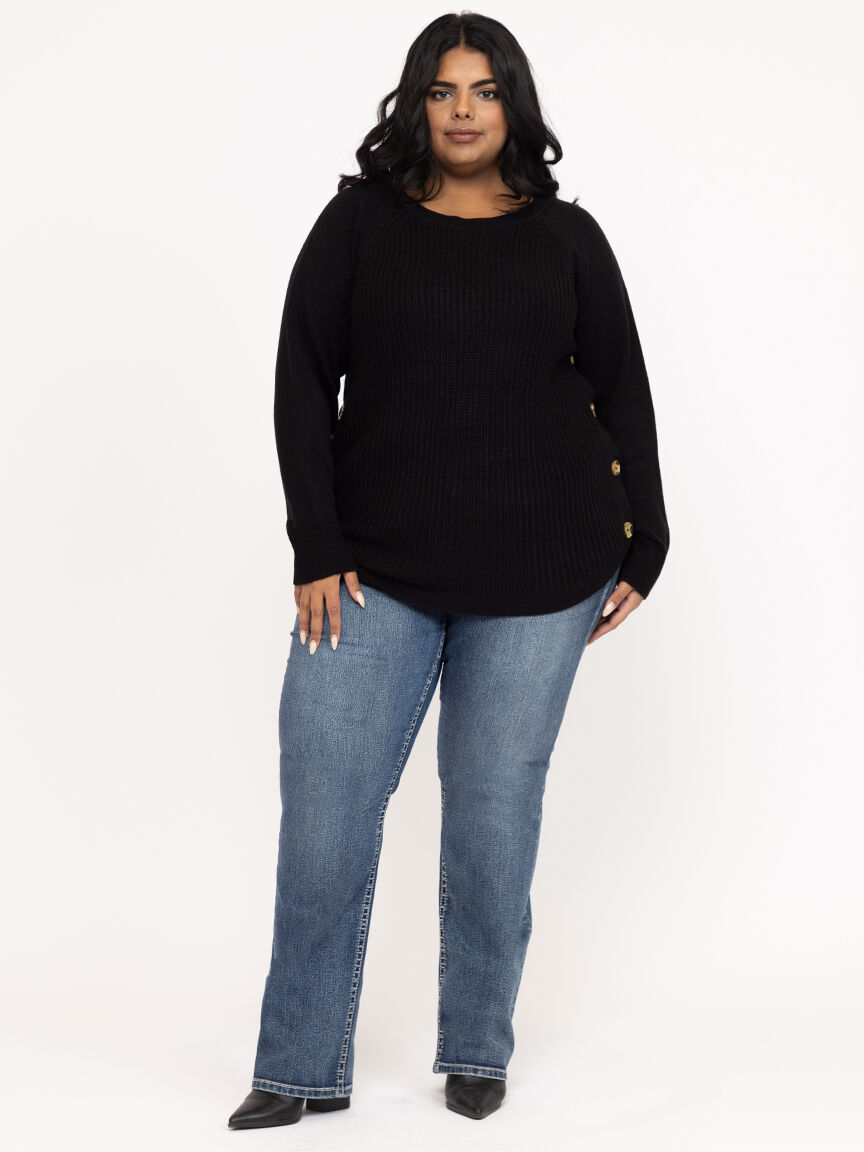 Women's Side Button Sweater