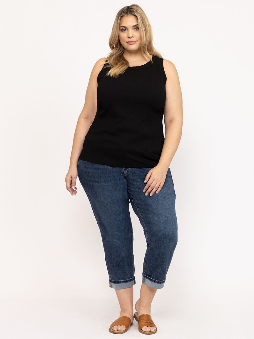 Women's Rib Crew Neck Tank