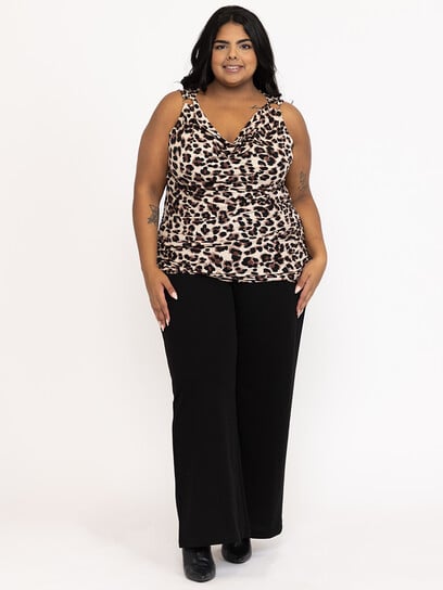 Women's Leopard Cowl Neck Tank Women's Leopard Cowl Neck Tank