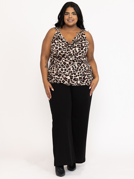 Women's Leopard Cowl Neck Tank Women's Leopard Cowl Neck Tank Image 4
