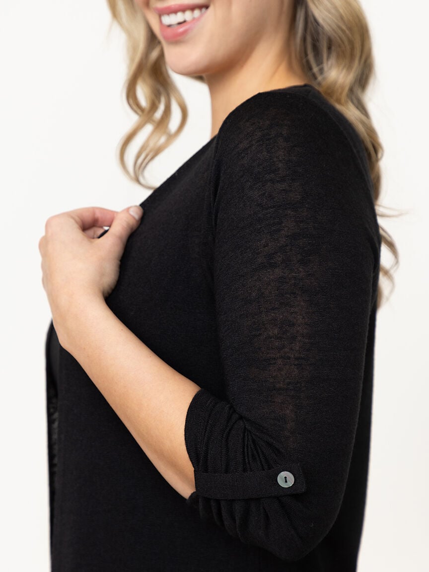 Women's Roll Sleeve Cardigan