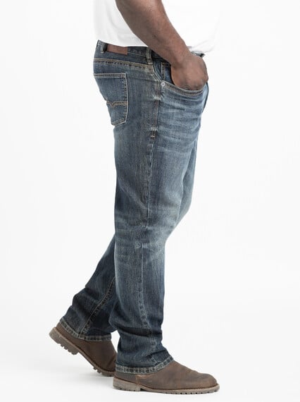 Men's Dark Wash Slim Straight Jeans Image 3