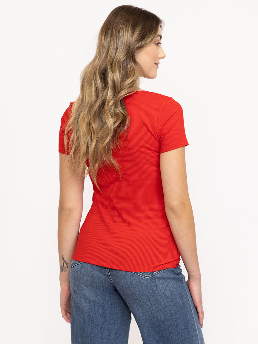 Women's Rib Sweetheart Tee