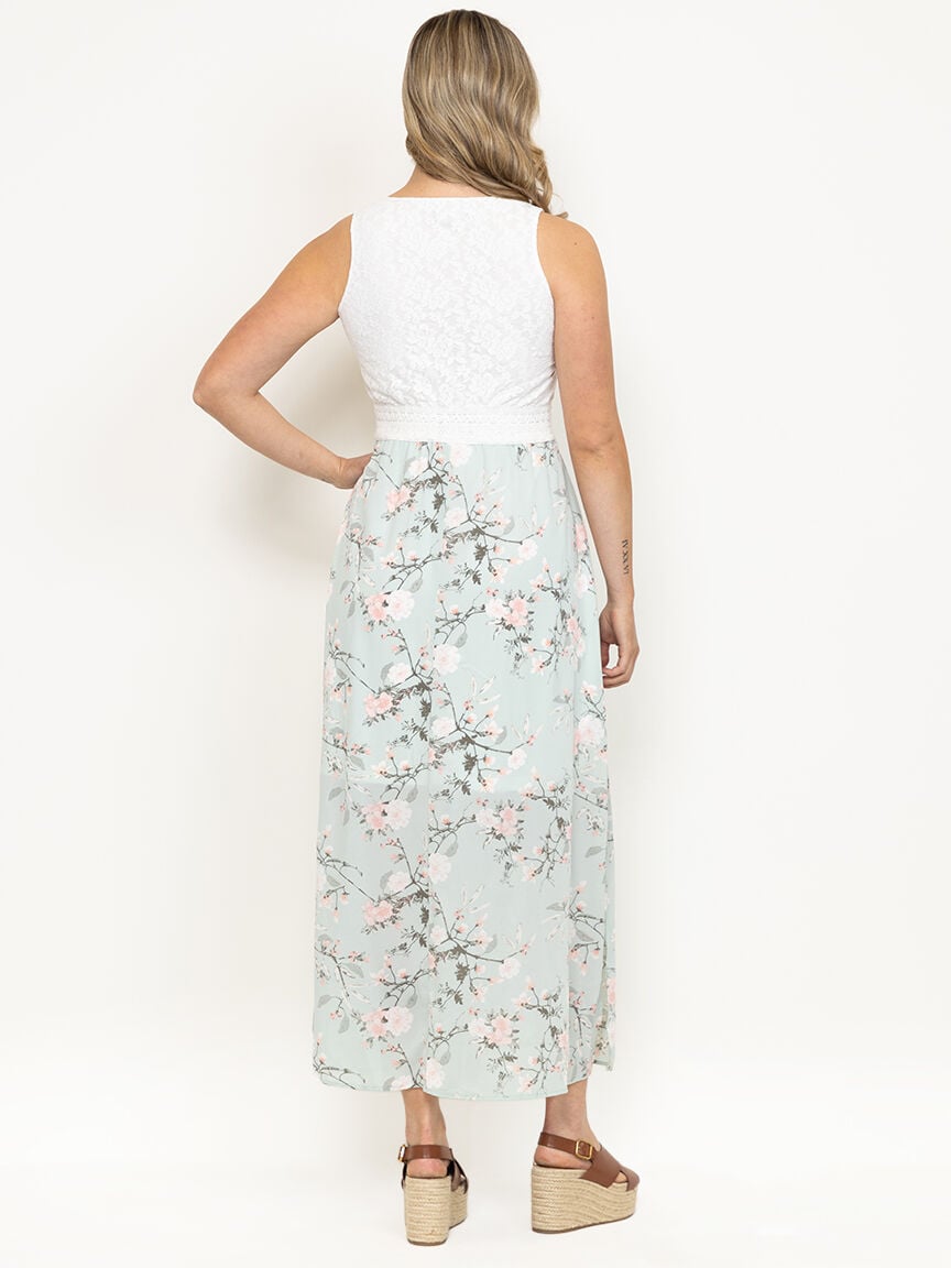 Women's Lace Top Maxi Dress