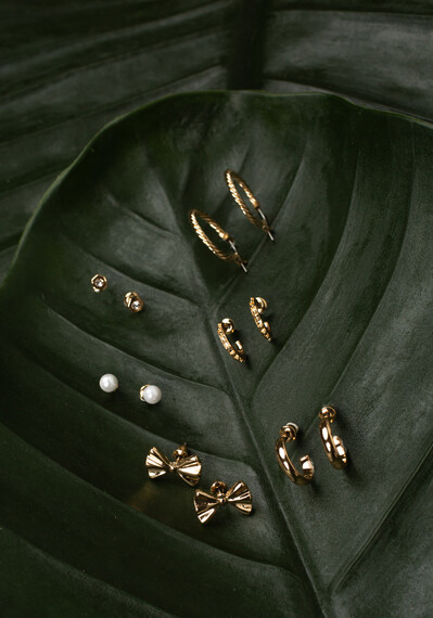 Hoop Multi Gold Earrings Hoop Multi Gold Earrings Image 1