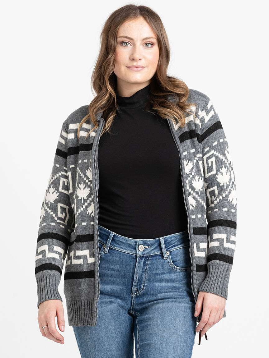 Plus size on sale zip front cardigan