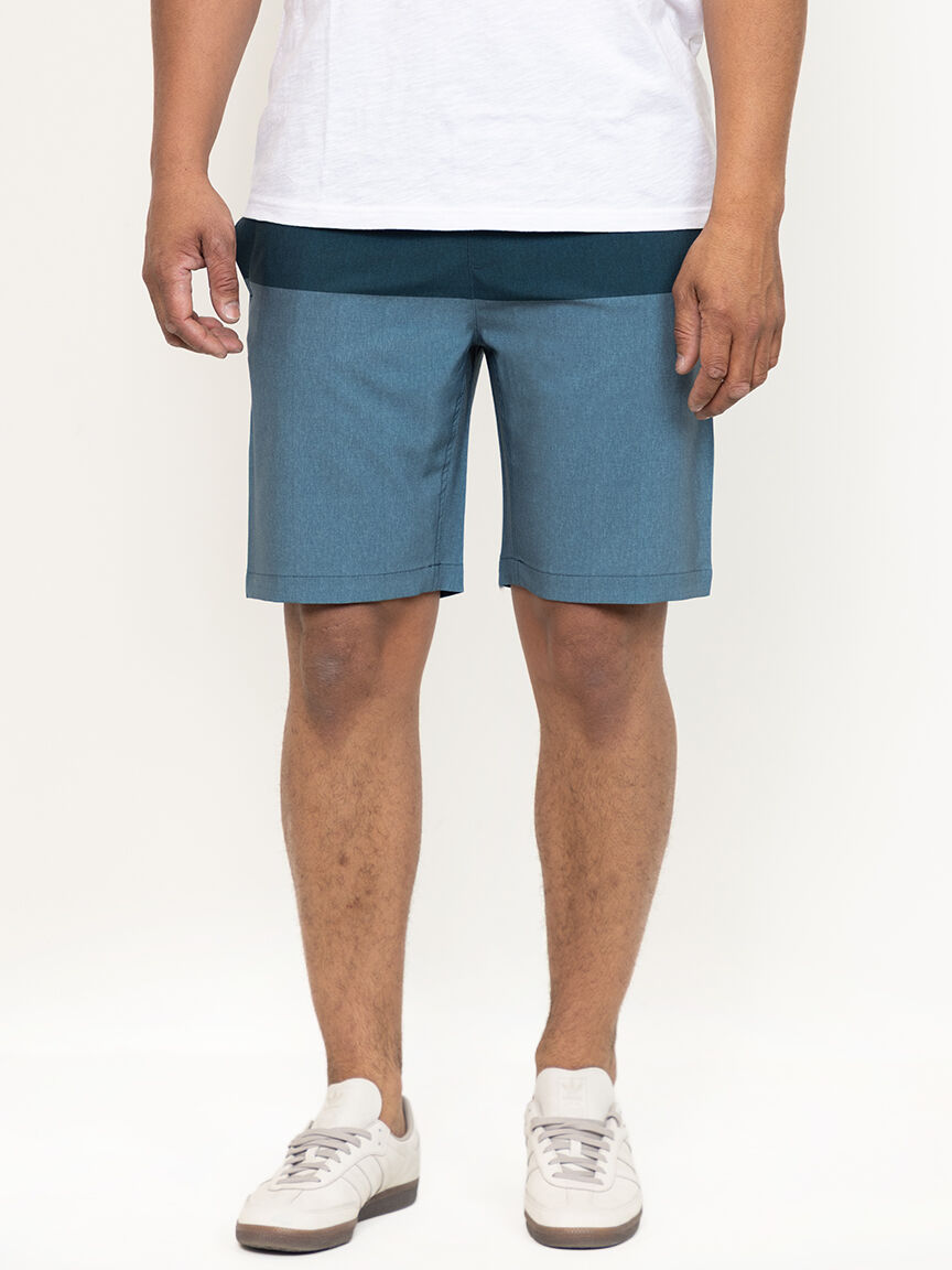 Men's Printed Colourblock Hybrid Shorts