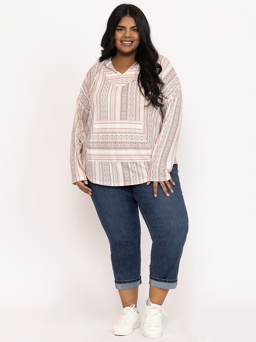 Women's Boho Stripe Hoodie