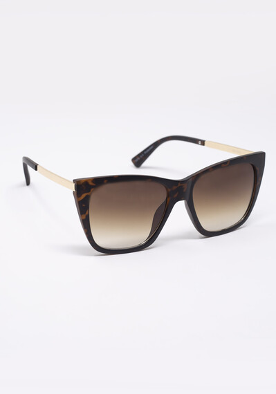 Women's Matte Tort Wayfarer Sunglasses Image 2