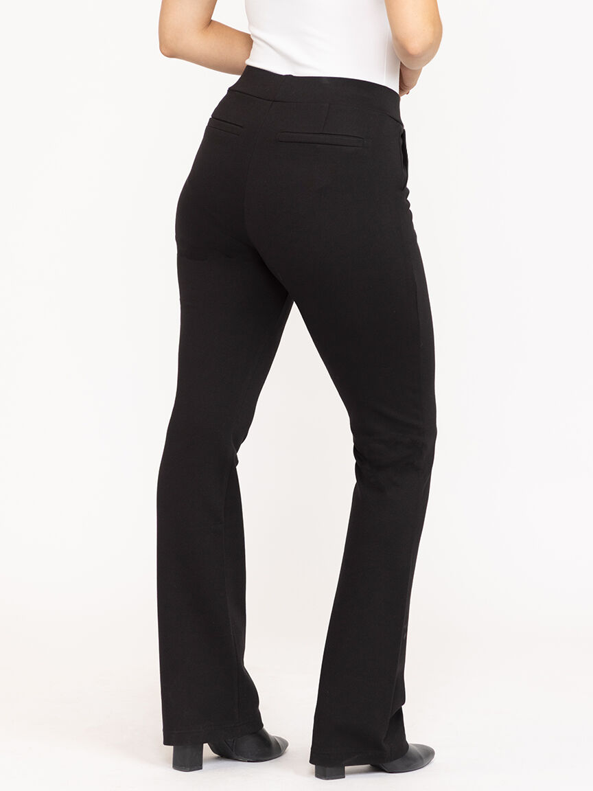 Women's  Black Pull-on Ponte Boot Cut Pant