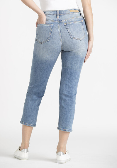 Women's High Rise Crop Straight Jeans Image 2