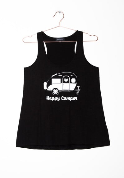 Women's Happy Camper Racerback Tank Image 5