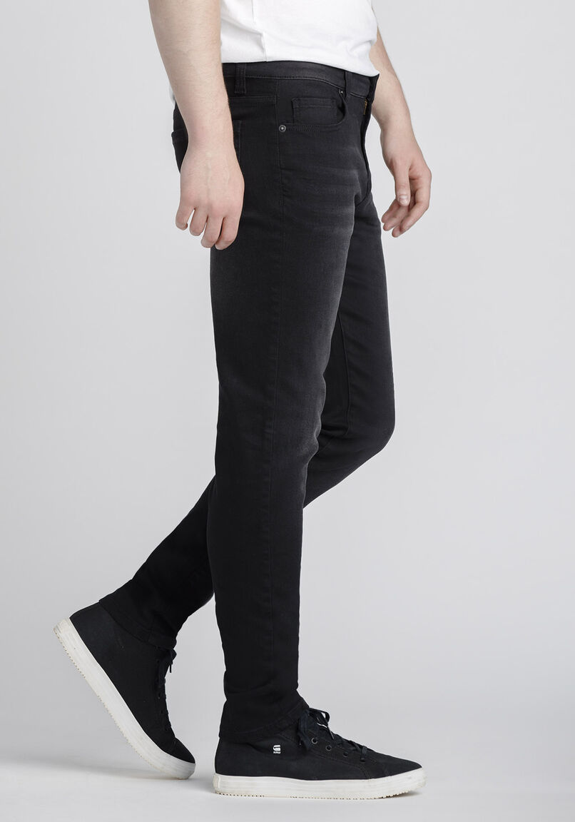 Men's Washed Black Skinny Jeans Warehouse One