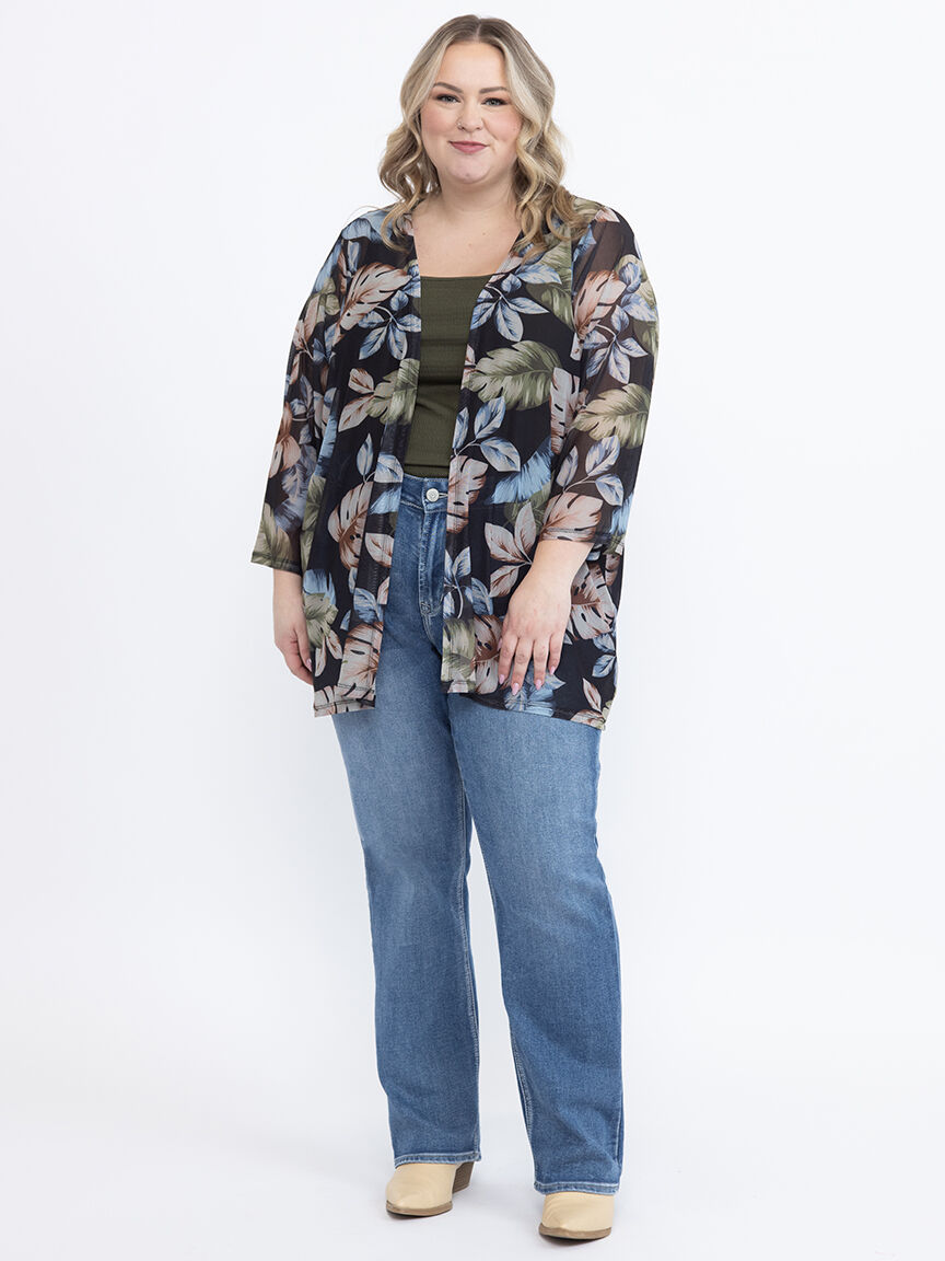 Women's Tropical Mesh Cardigan