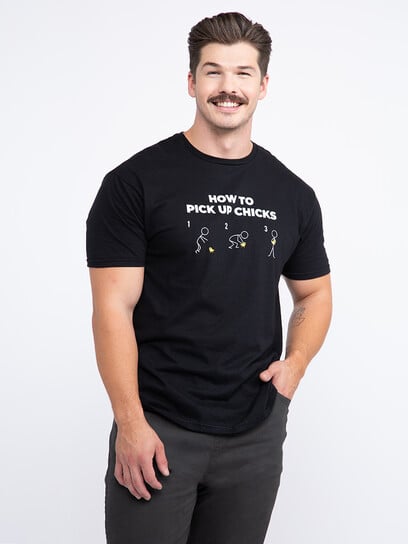 Men's How To Pick Up Chicks Tee Men's How To Pick Up Chicks Tee