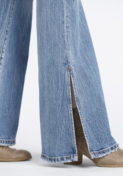 Women's High Rise Side Long Slit Flare Jean Image 4