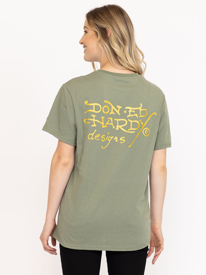 Women's Rhinestone Skull Tee