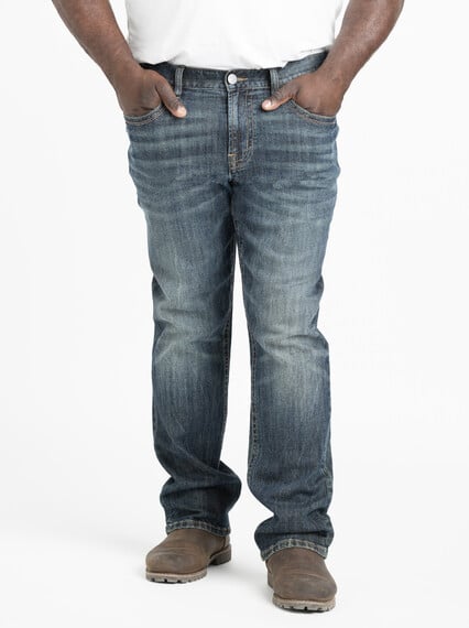 Men's Dark Wash Slim Straight Jeans Image 2