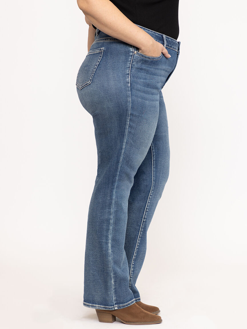 Women's Plus Medium Wash Baby Boot Jeans