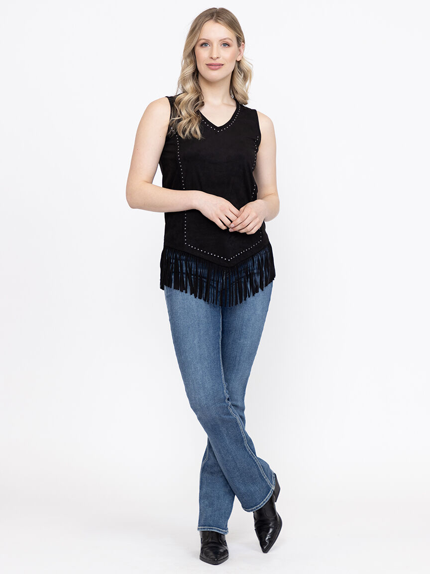 Women's Fringe Studded Tank