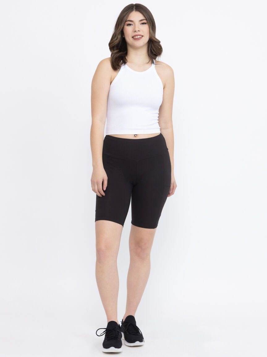 【PORTERNA】Lozo Capri Shorts Wide-Leg Utility Knee-Length Capri Shorts
