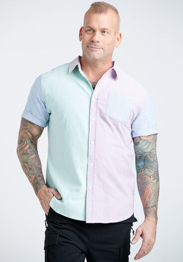 Men's Colour Block Shirt, MULTI