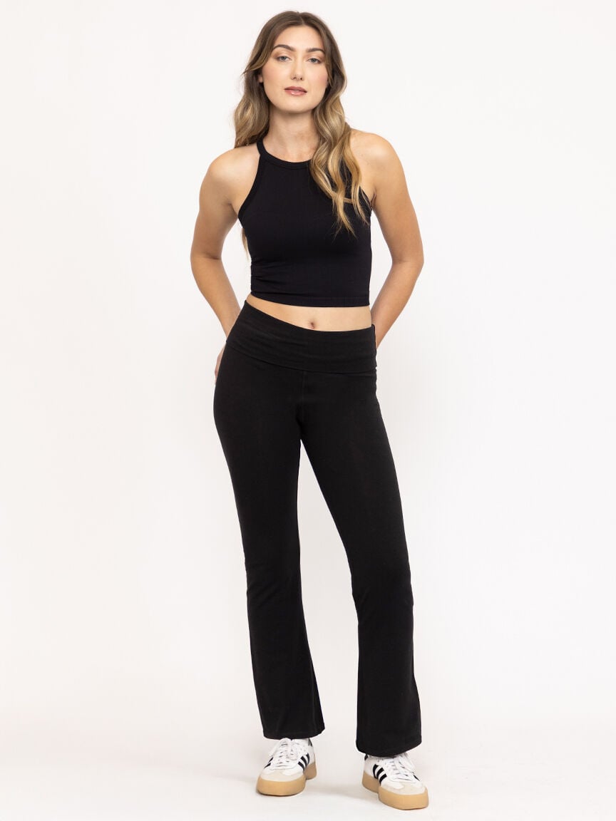 Women's Fold Over Waist Yoga Pant