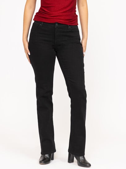 Women's Embellished Black Straight Leg Jeans Women's Embellished Black Straight Leg Jeans