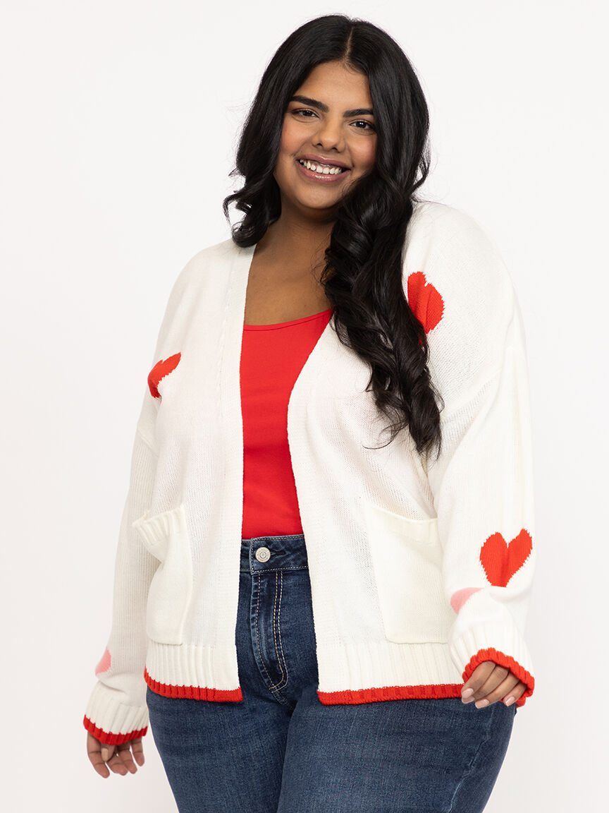 Women's Heart Open Cardigan