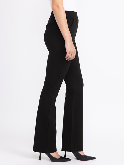 Women's  Black Pull-on Ponte Boot Cut Pant Women's  Black Pull-on Ponte Boot Cut Pant Image 3