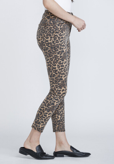 Women's Leopard Print Ankle Skinny Pant Image 3