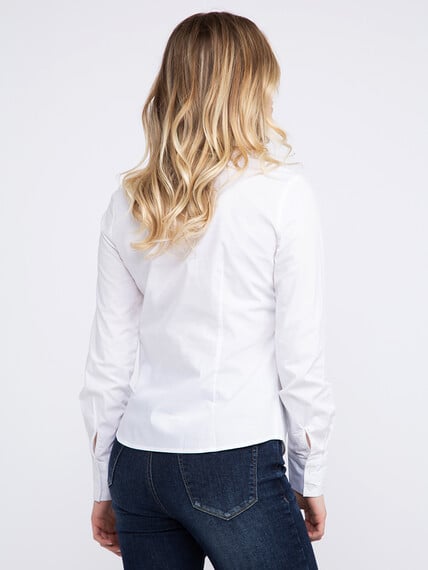 Women's Ruched Button Front Shirt Image 4