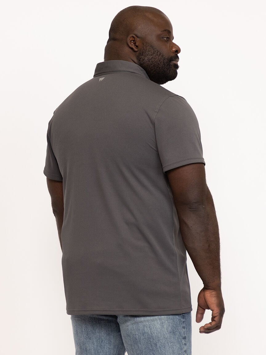 Men's Active Textured Polo Tee