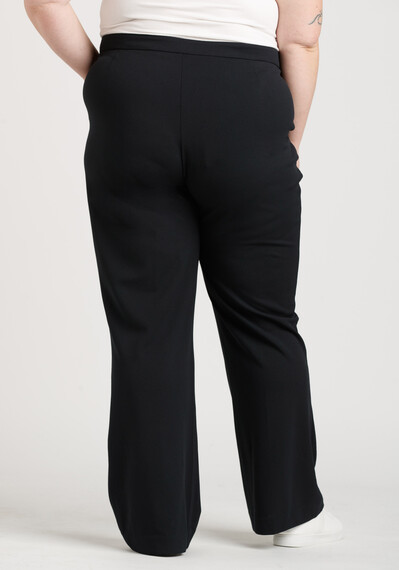 Women's Plus High Rise Black Crepe Knit Wide Leg Pant Women's Plus High Rise Black Crepe Knit Wide Leg Pant Image 2